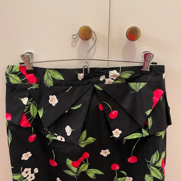 Cherry-Floral print skirt-Grace Karin - Picture 3 of 4